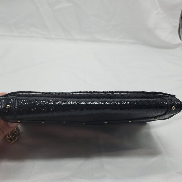 Studded Black Wallet With Removable Chain and Pink Interior - Picture 6 of 7